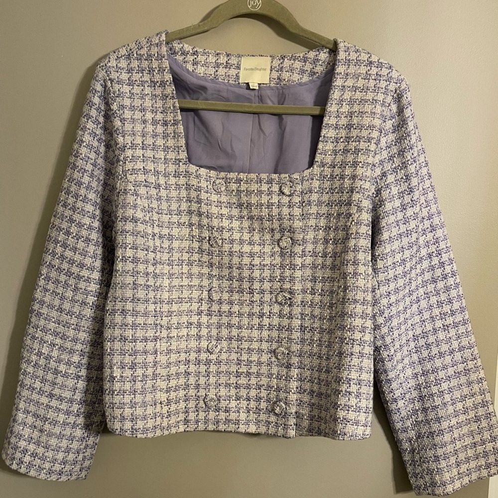 Favorite Daughter Lavender Tweed Blazer